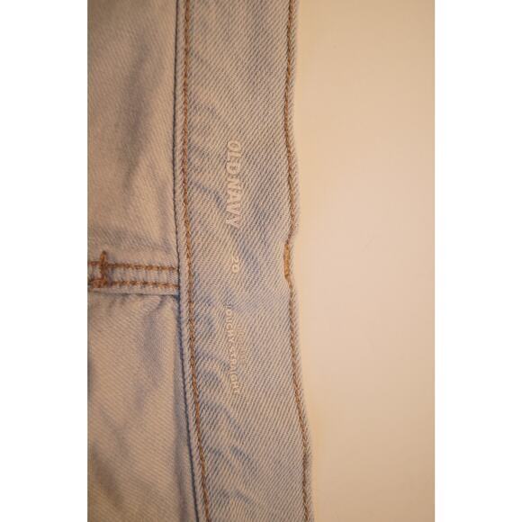 Old Navy High-Rise Slouchy‎ Straight Jean Shorts Distressed Light Wash Size 20 - Picture 11 of 13